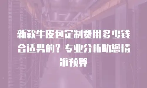 新款牛皮包定制费用多少钱合适男的？专业分析助您精准预算
