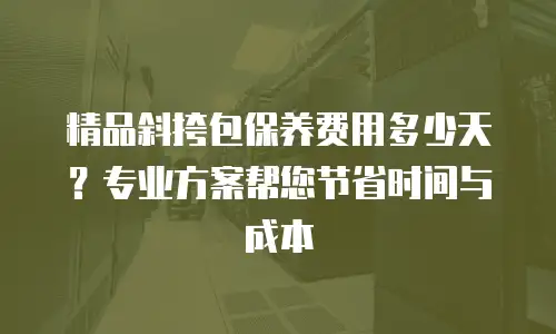 精品斜挎包保养费用多少天？专业方案帮您节省时间与成本