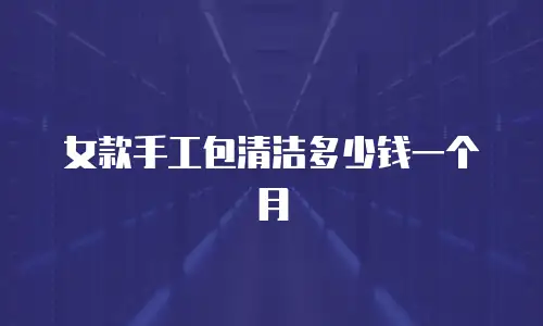 女款手工包清洁多少钱一个月