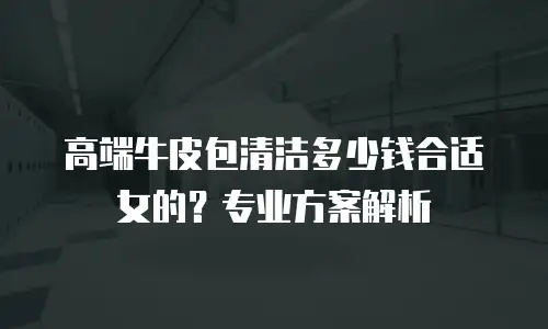 高端牛皮包清洁多少钱合适女的？专业方案解析