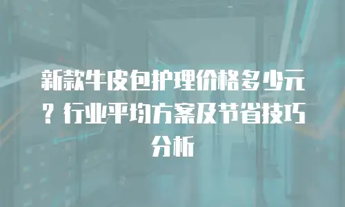 新款牛皮包护理价格多少元？行业平均方案及节省技巧分析