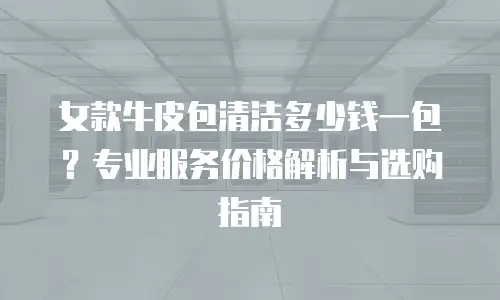 女款牛皮包清洁多少钱一包？专业服务价格解析与选购指南
