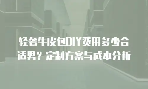 轻奢牛皮包DIY费用多少合适男？定制方案与成本分析