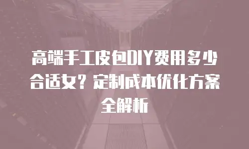 高端手工皮包DIY费用多少合适女？定制成本优化方案全解析