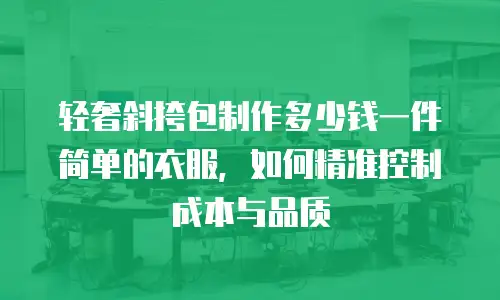 轻奢斜挎包制作多少钱一件简单的衣服，如何精准控制成本与品质