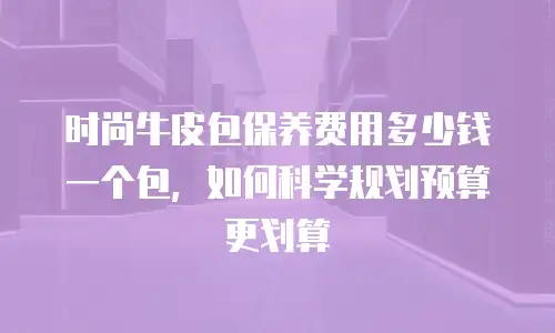 时尚牛皮包保养费用多少钱一个包，如何科学规划预算更划算