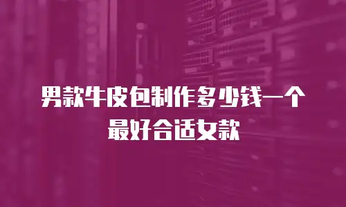 男款牛皮包制作多少钱一个最好合适女款