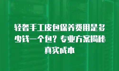 轻奢手工皮包保养费用是多少钱一个包？专业方案揭秘真实成本