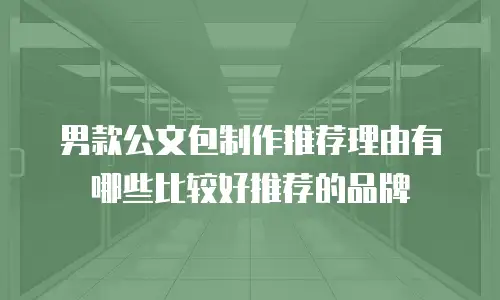 男款公文包制作推荐理由有哪些比较好推荐的品牌