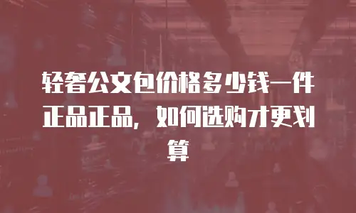 轻奢公文包价格多少钱一件正品正品，如何选购才更划算