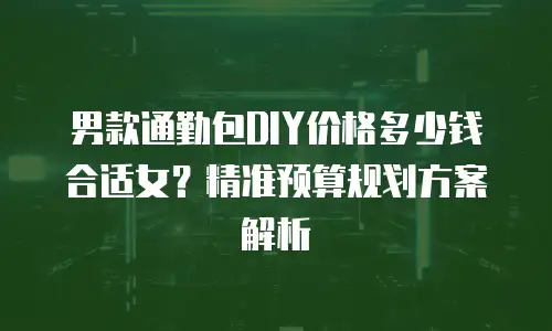 男款通勤包DIY价格多少钱合适女？精准预算规划方案解析