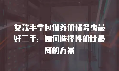 女款手拿包保养价格多少最好二手：如何选择性价比最高的方案