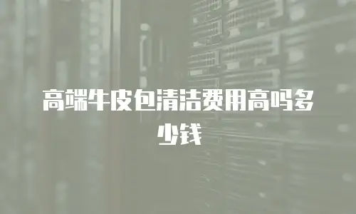 高端牛皮包清洁费用高吗多少钱