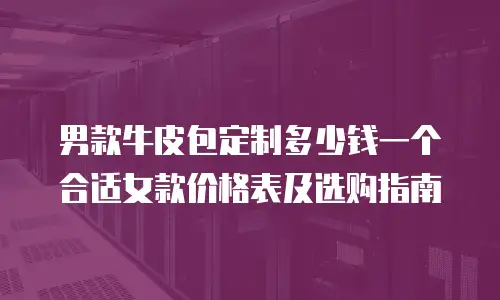 男款牛皮包定制多少钱一个合适女款价格表及选购指南