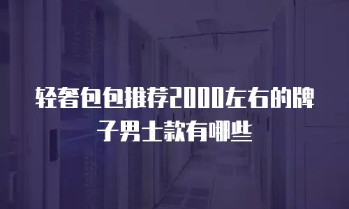 轻奢包包推荐2000左右的牌子男士款有哪些