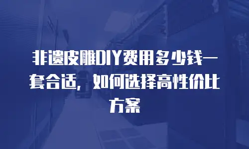 非遗皮雕DIY费用多少钱一套合适，如何选择高性价比方案