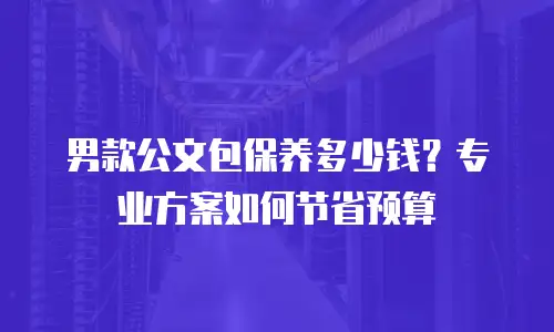 男款公文包保养多少钱？专业方案如何节省预算