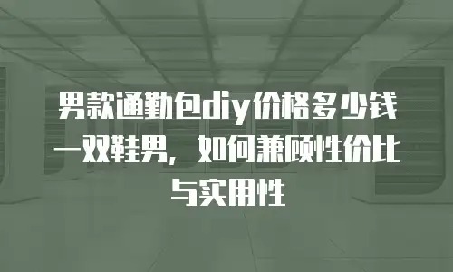 男款通勤包diy价格多少钱一双鞋男，如何兼顾性价比与实用性