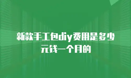 新款手工包diy费用是多少元钱一个月的