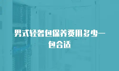男式轻奢包保养费用多少一包合适
