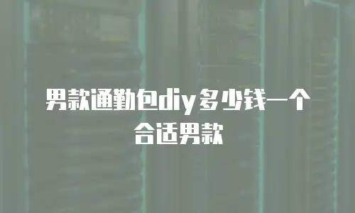 男款通勤包diy多少钱一个合适男款