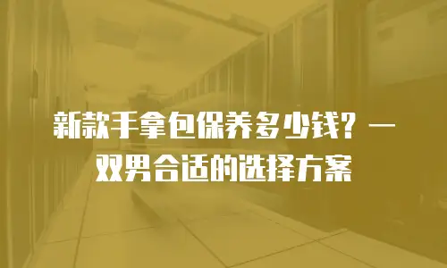 新款手拿包保养多少钱？一双男合适的选择方案