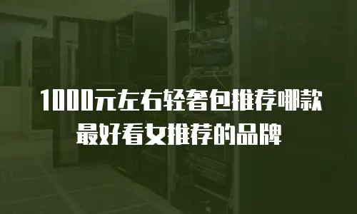 1000元左右轻奢包推荐哪款最好看女推荐的品牌