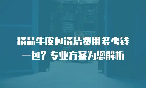 精品牛皮包清洁费用多少钱一包？专业方案为您解析