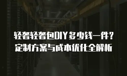 轻奢轻奢包DIY多少钱一件？定制方案与成本优化全解析