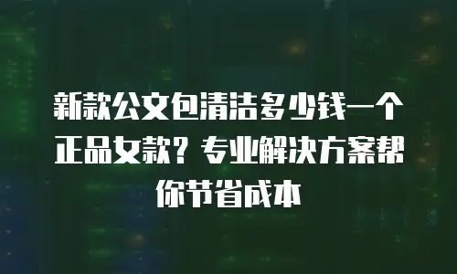 新款公文包清洁多少钱一个正品女款？专业解决方案帮你节省成本