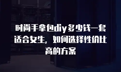 时尚手拿包diy多少钱一套适合女生，如何选择性价比高的方案