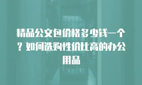 精品公文包价格多少钱一个？如何选购性价比高的办公用品