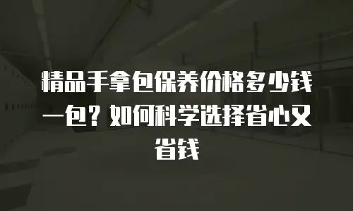精品手拿包保养价格多少钱一包？如何科学选择省心又省钱