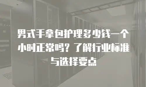 男式手拿包护理多少钱一个小时正常吗？了解行业标准与选择要点
