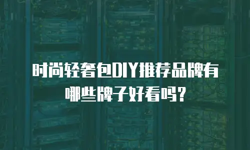 时尚轻奢包DIY推荐品牌有哪些牌子好看吗？