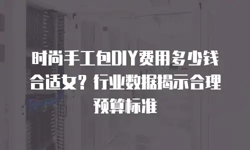 时尚手工包DIY费用多少钱合适女？行业数据揭示合理预算标准
