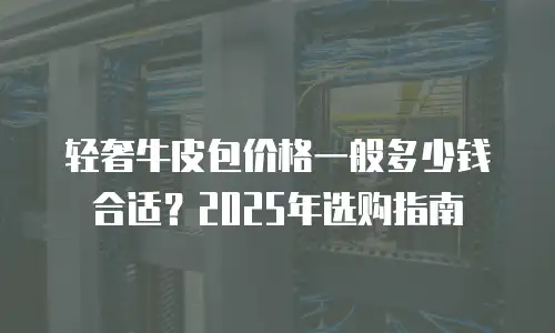 轻奢牛皮包价格一般多少钱合适？2025年选购指南