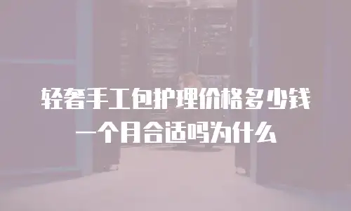 轻奢手工包护理价格多少钱一个月合适吗为什么