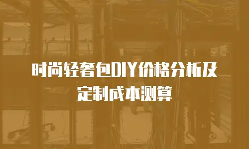 时尚轻奢包DIY价格分析及定制成本测算
