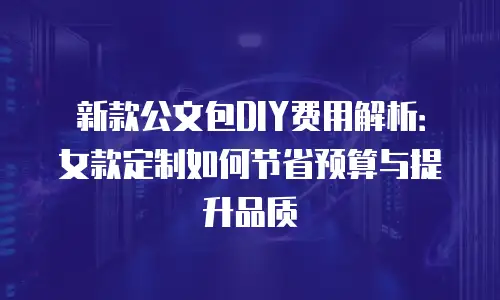 新款公文包DIY费用解析：女款定制如何节省预算与提升品质
