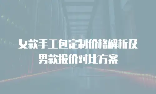 女款手工包定制价格解析及男款报价对比方案