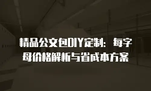精品公文包DIY定制：每字母价格解析与省成本方案