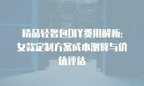 精品轻奢包DIY费用解析：女款定制方案成本测算与价值评估
