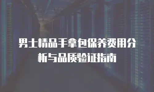 男士精品手拿包保养费用分析与品质验证指南