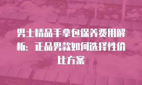 男士精品手拿包保养费用解析：正品男款如何选择性价比方案