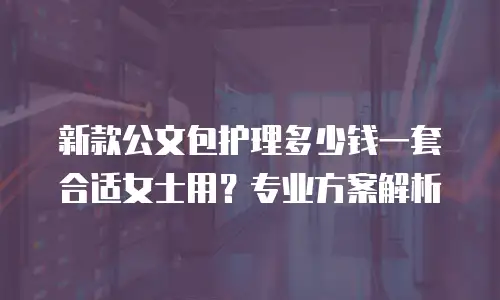 新款公文包护理多少钱一套合适女士用？专业方案解析