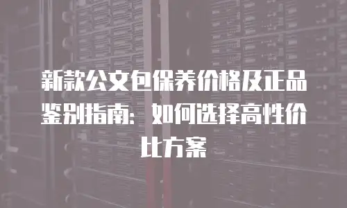 新款公文包保养价格及正品鉴别指南：如何选择高性价比方案