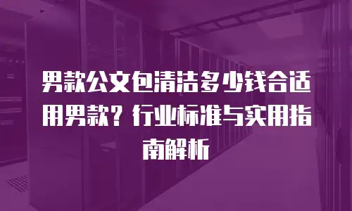 男款公文包清洁多少钱合适用男款？行业标准与实用指南解析