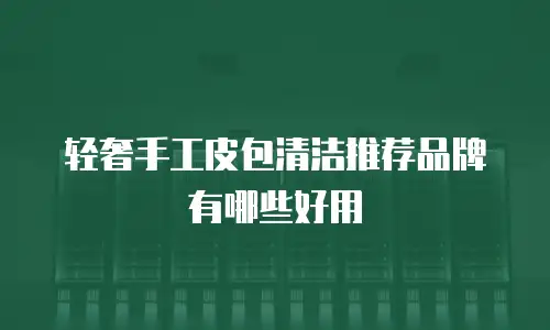 轻奢手工皮包清洁推荐品牌有哪些好用