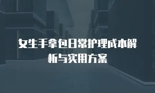 女生手拿包日常护理成本解析与实用方案